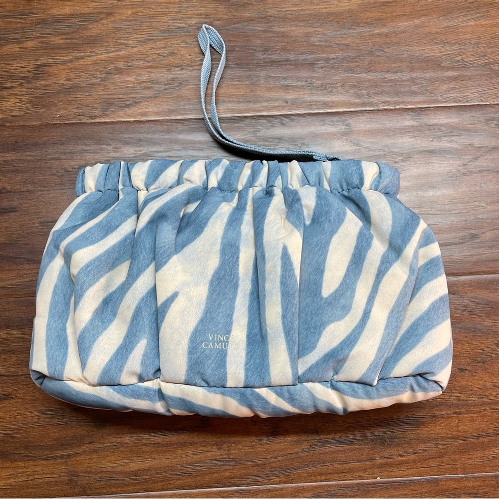 Vince Camuto Wristlet Clutch | Blue & White Stripe | Wallet
